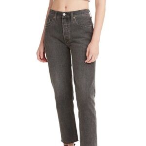Levi's Women's 501 High Rise Cropped Jeans in Grey Size 28